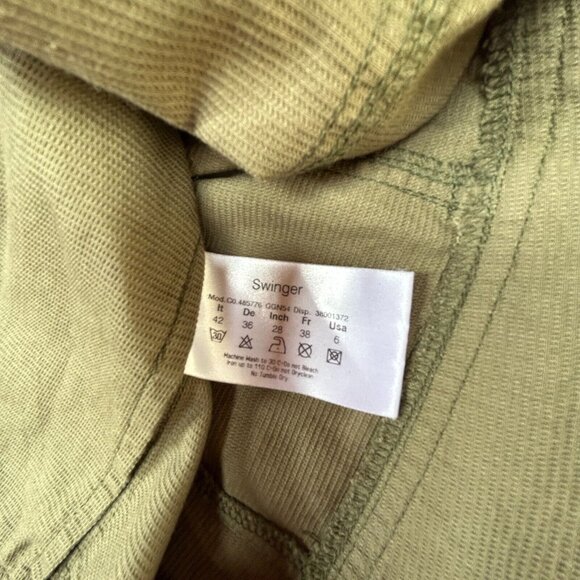 Byblos Blu Womens Sz 6 Green Zip Front Swinger Utility Jacket Zip Pocket Stretch - Picture 4 of 9